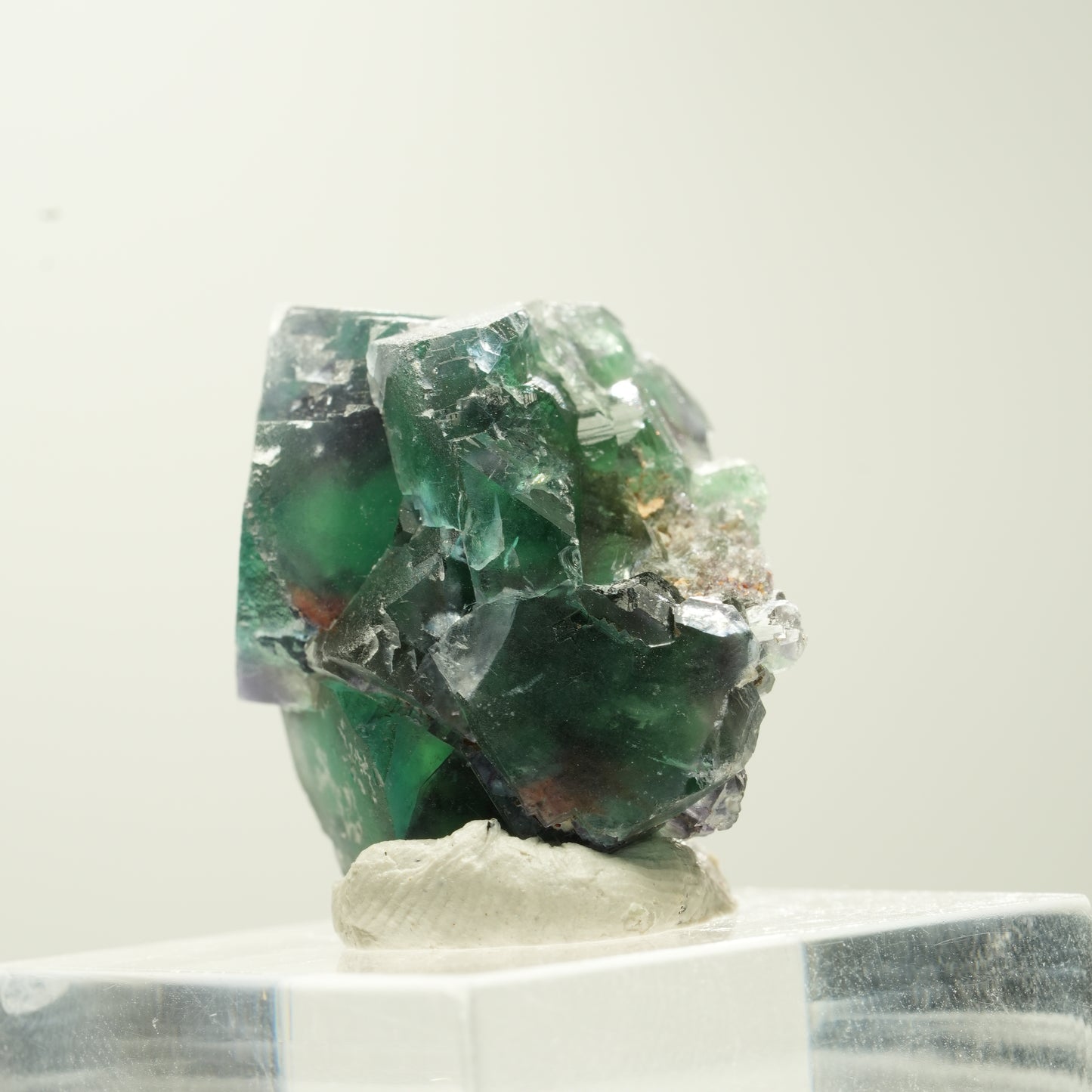 Seltene Phantom Fluorit Würfel Stufe, grün lila Erongo, Namibia 29*23*19mm #13735