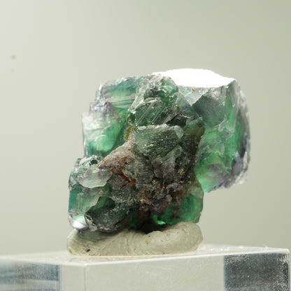Seltene Phantom Fluorit Würfel Stufe, grün lila Erongo, Namibia 29*23*19mm #13735