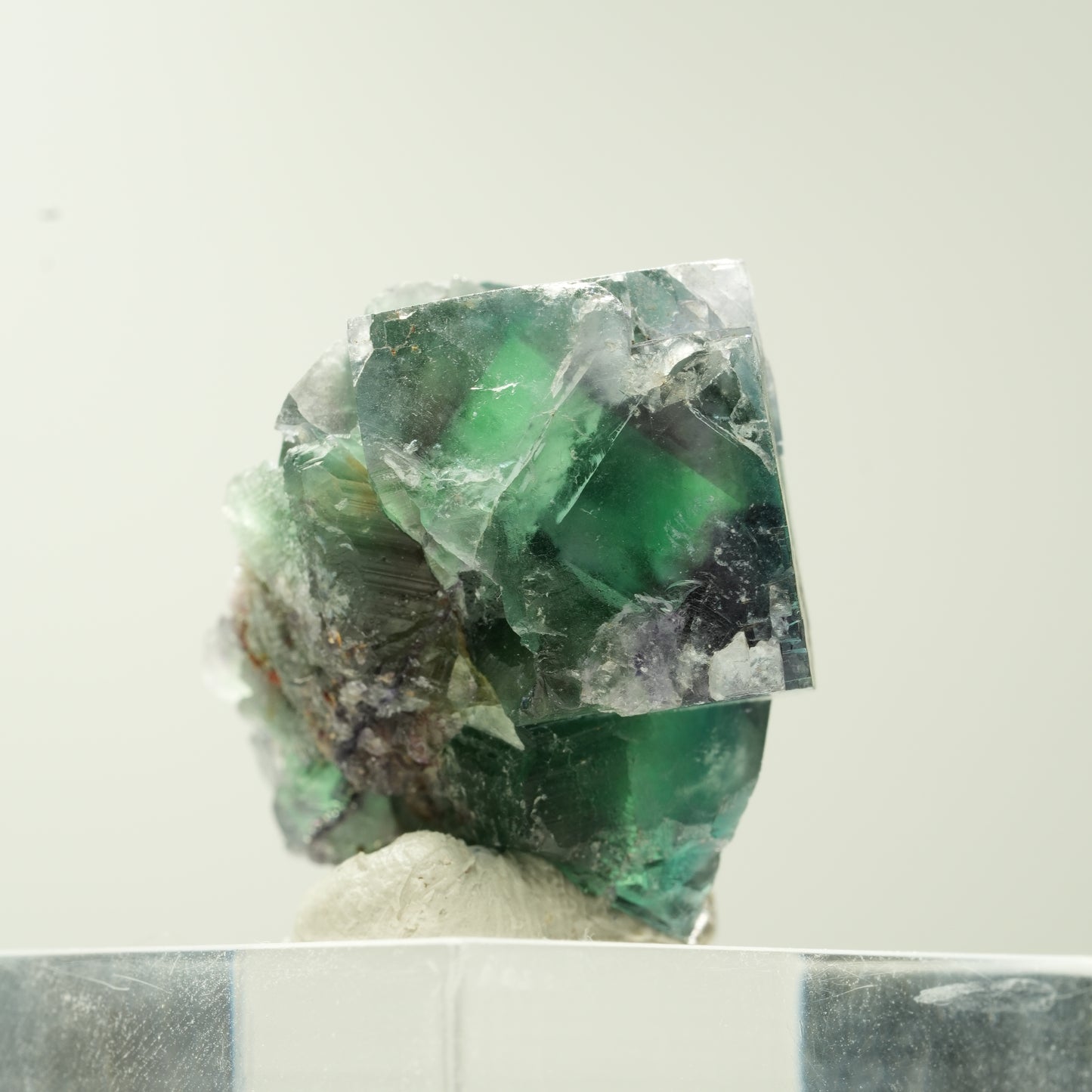 Seltene Phantom Fluorit Würfel Stufe, grün lila Erongo, Namibia 29*23*19mm #13735