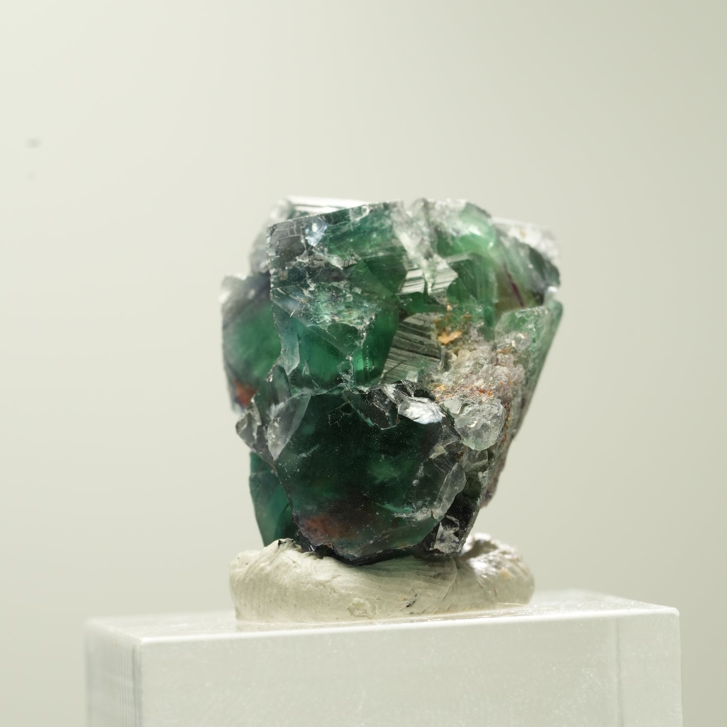 Seltene Phantom Fluorit Würfel Stufe, grün lila Erongo, Namibia 29*23*19mm #13735