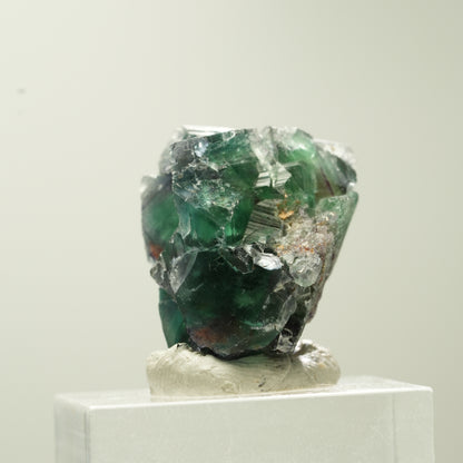 Seltene Phantom Fluorit Würfel Stufe, grün lila Erongo, Namibia 29*23*19mm #13735