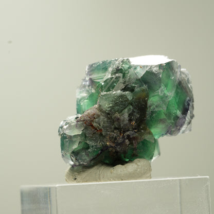 Seltene Phantom Fluorit Würfel Stufe, grün lila Erongo, Namibia 29*23*19mm #13735