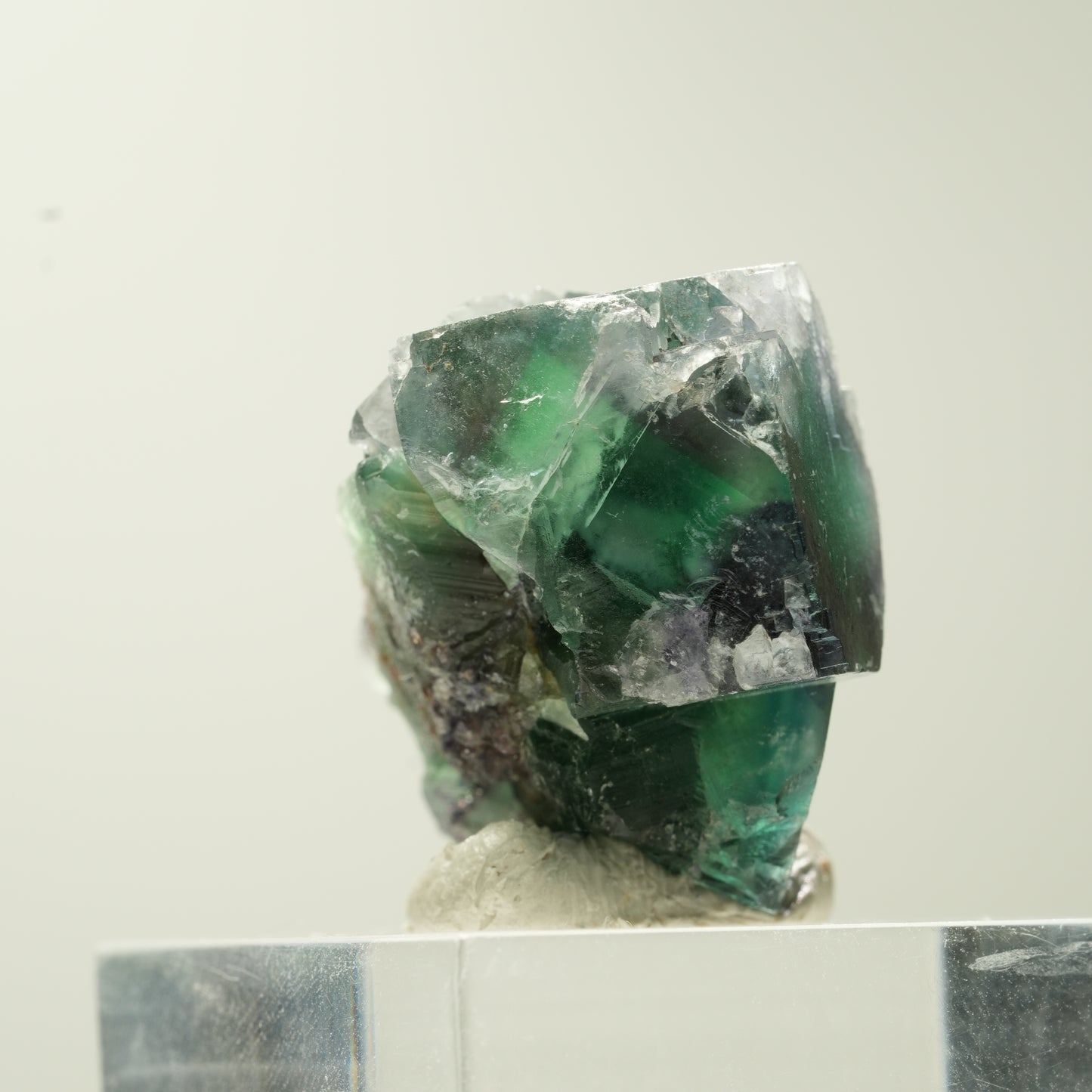 Seltene Phantom Fluorit Würfel Stufe, grün lila Erongo, Namibia 29*23*19mm #13735