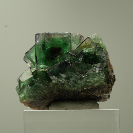 Phantom Fluorit Würfel, Schörl Turmalin, Muskovit Erongo, Namibia 32*29*23mm #13736