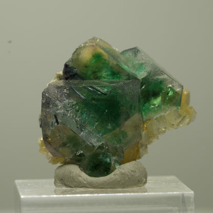 Phantom Fluorit Würfel, Schörl Turmalin, Muskovit Erongo, Namibia 29*27*16mm #13737