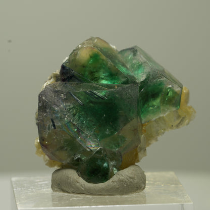 Phantom Fluorit Würfel, Schörl Turmalin, Muskovit Erongo, Namibia 29*27*16mm #13737