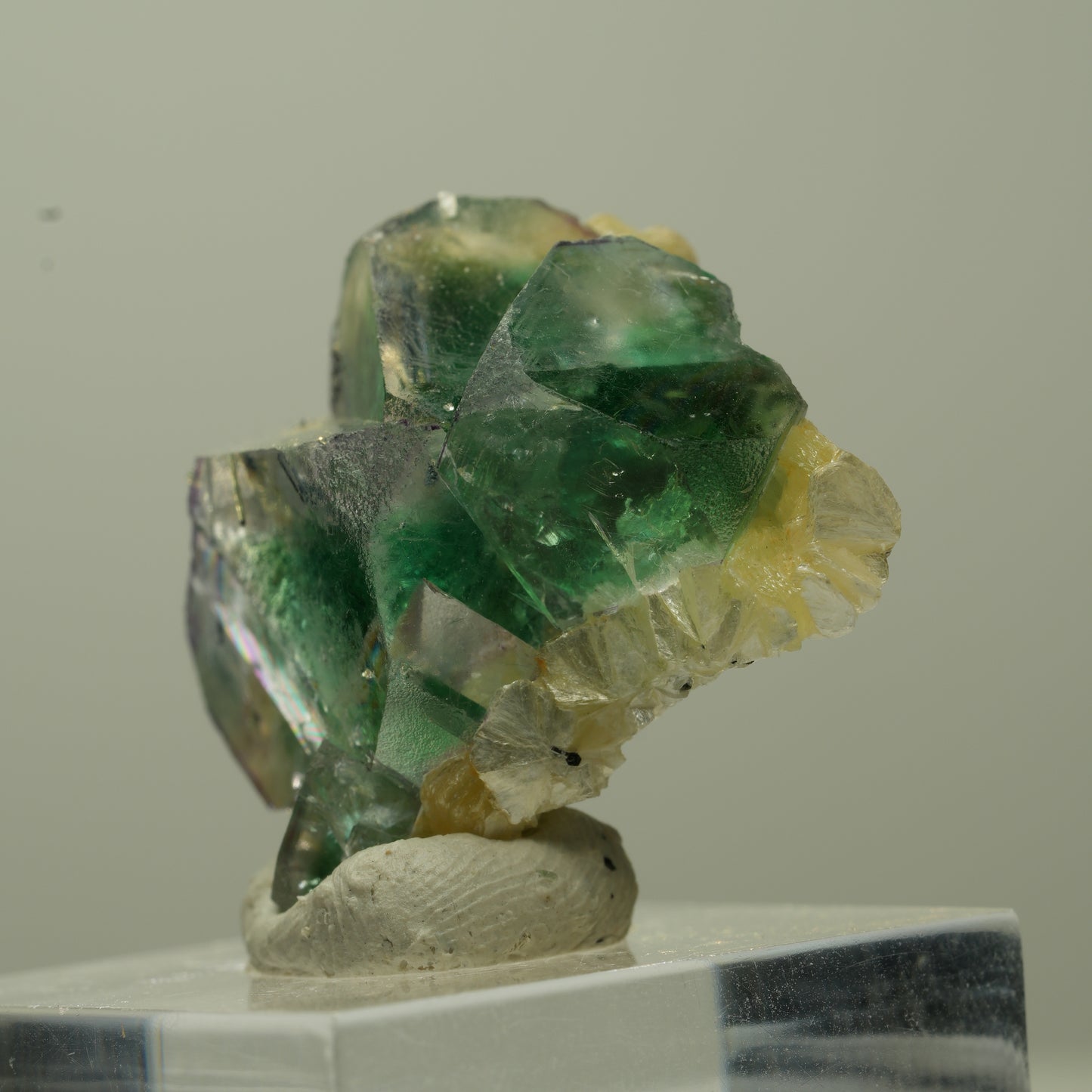 Phantom Fluorit Würfel, Schörl Turmalin, Muskovit Erongo, Namibia 29*27*16mm #13737