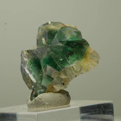 Phantom Fluorit Würfel, Schörl Turmalin, Muskovit Erongo, Namibia 29*27*16mm #13737