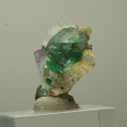 Phantom Fluorit Würfel, Schörl Turmalin, Muskovit Erongo, Namibia 29*27*16mm #13737