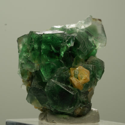 Seltene Phantom Fluorit Würfel, Muskovit Stufe Erongo, Namibia 37*30*29mm #13738