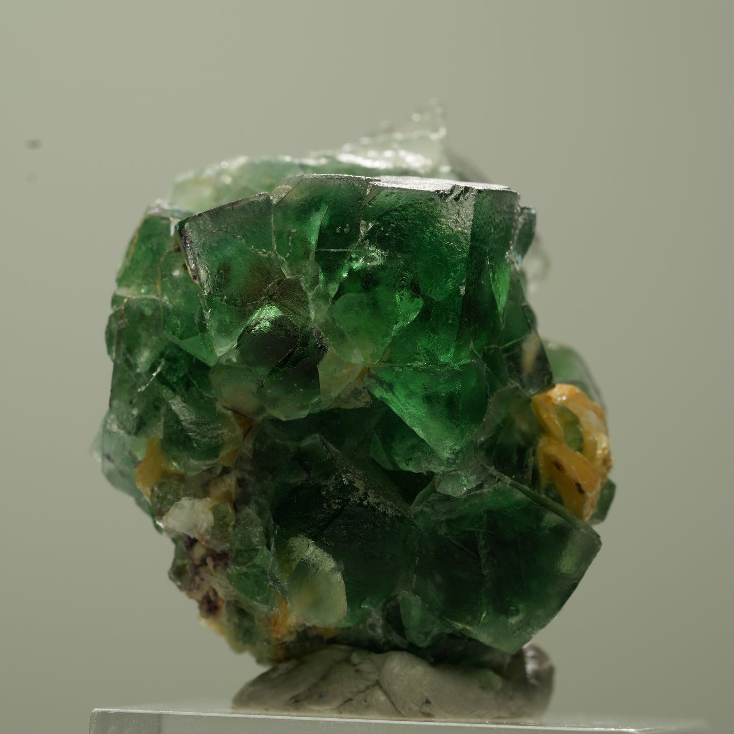 Seltene Phantom Fluorit Würfel, Muskovit Stufe Erongo, Namibia 37*30*29mm #13738