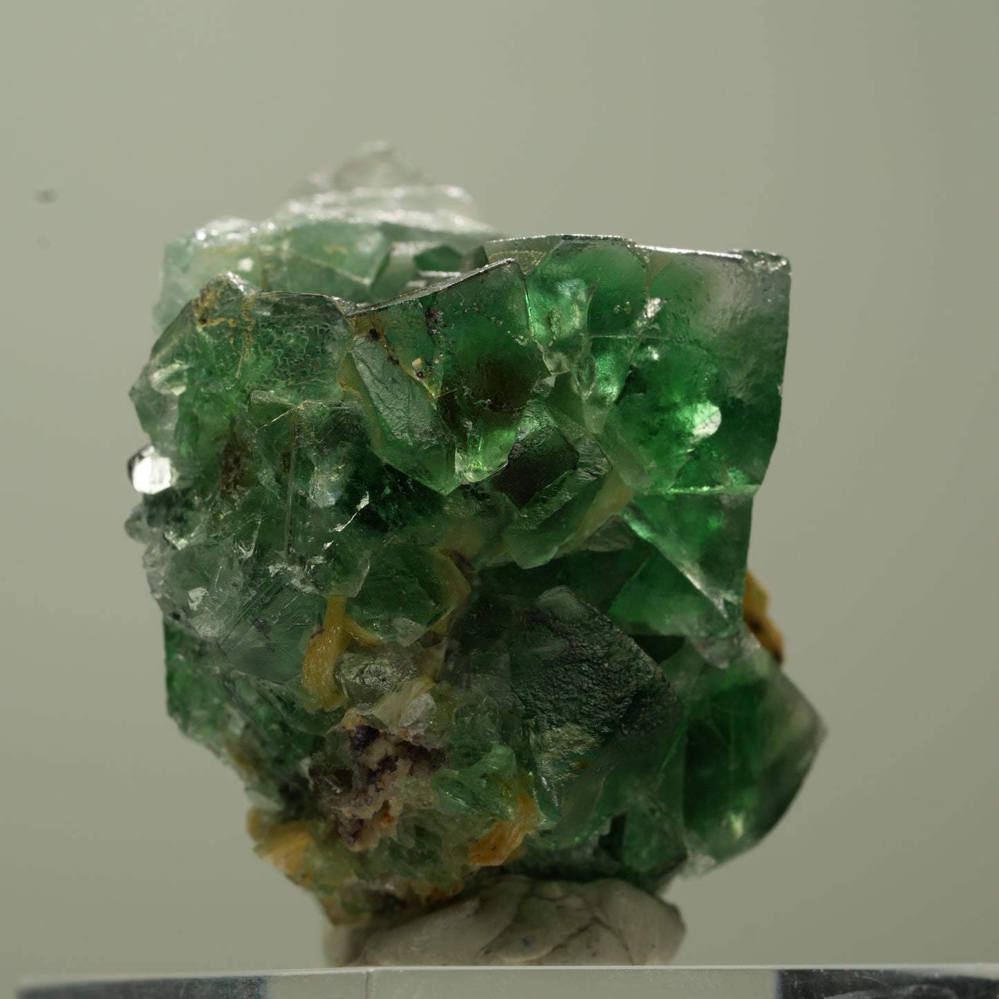 Seltene Phantom Fluorit Würfel, Muskovit Stufe Erongo, Namibia 37*30*29mm #13738