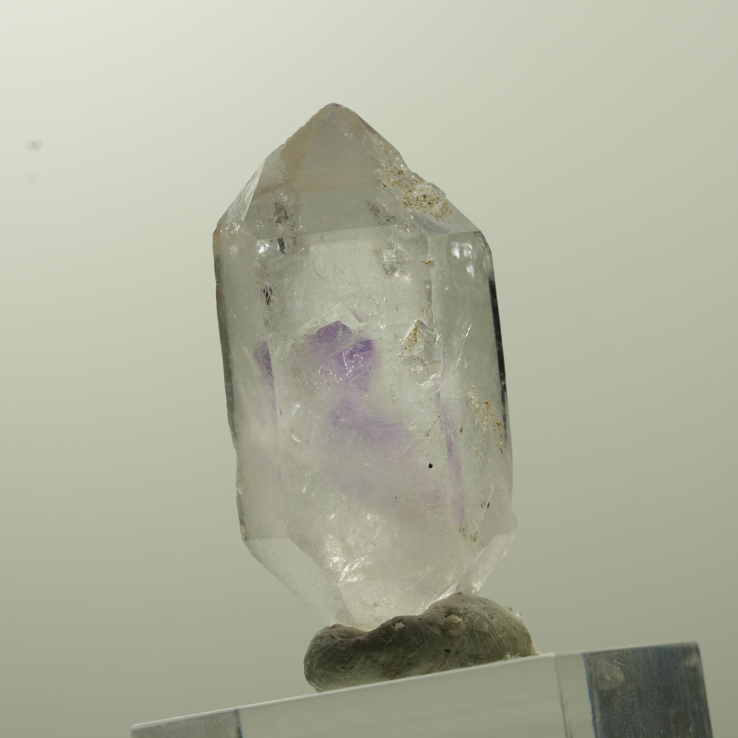 Klare Phantom Amethyst Doppelender Spitze Streep Mine, Goboboseb, Namibia 38*19*15mm #13741