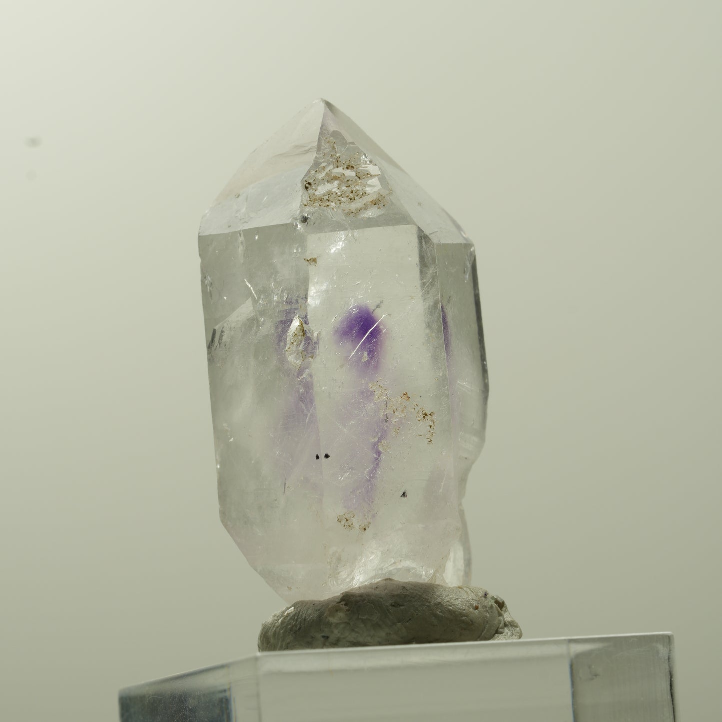 Klare Phantom Amethyst Doppelender Spitze Streep Mine, Goboboseb, Namibia 38*19*15mm #13741
