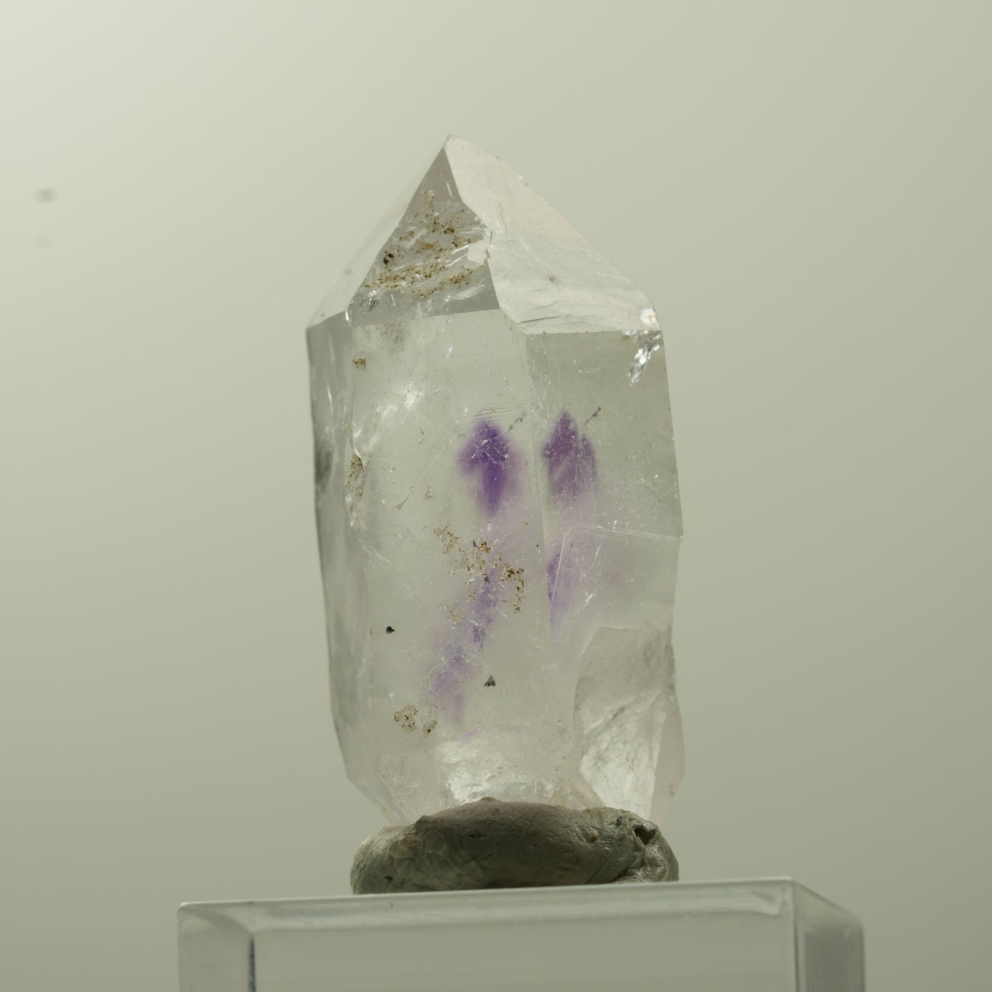 Klare Phantom Amethyst Doppelender Spitze Streep Mine, Goboboseb, Namibia 38*19*15mm #13741
