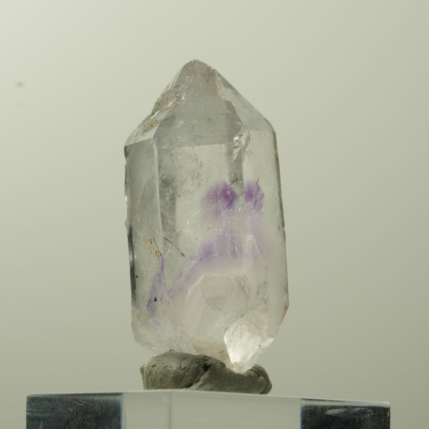 Klare Phantom Amethyst Doppelender Spitze Streep Mine, Goboboseb, Namibia 38*19*15mm #13741