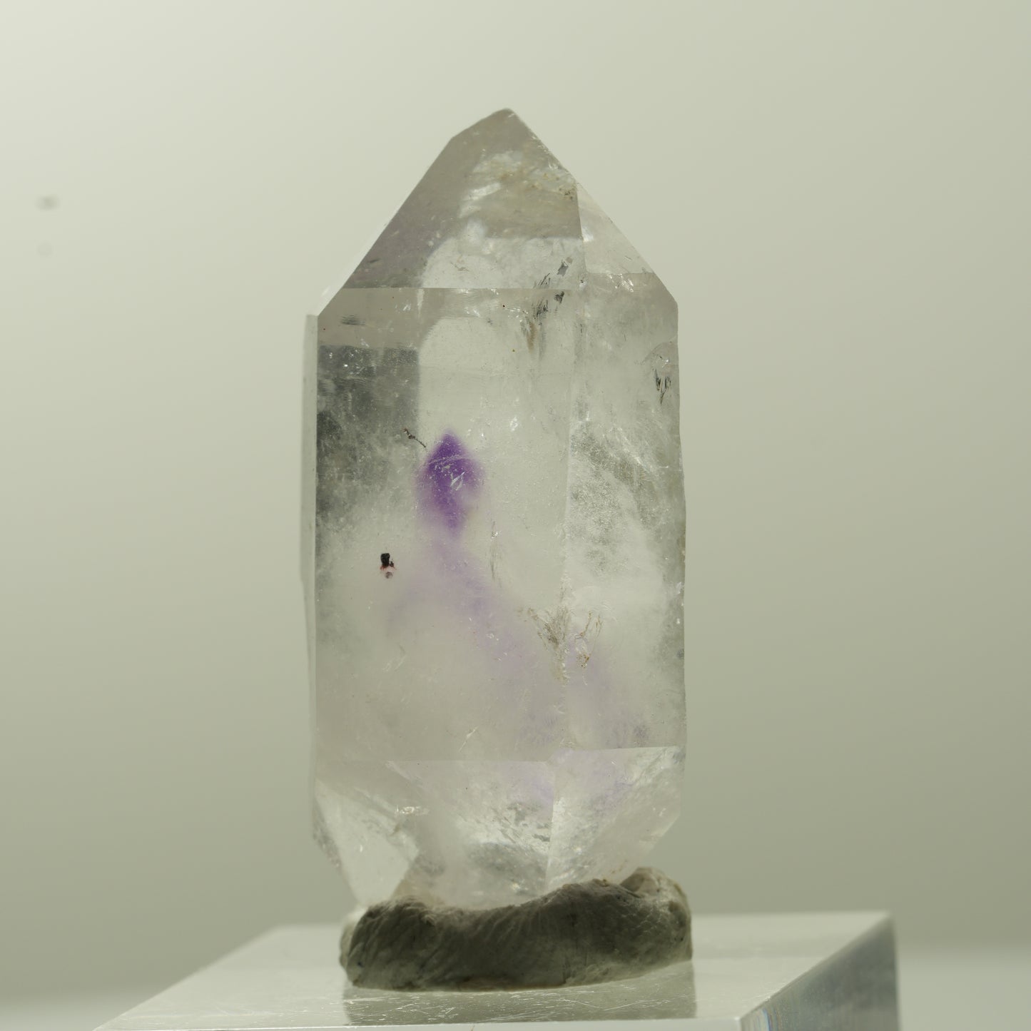 Klare Phantom Amethyst Doppelender Spitze Streep Mine, Goboboseb, Namibia 38*19*15mm #13741