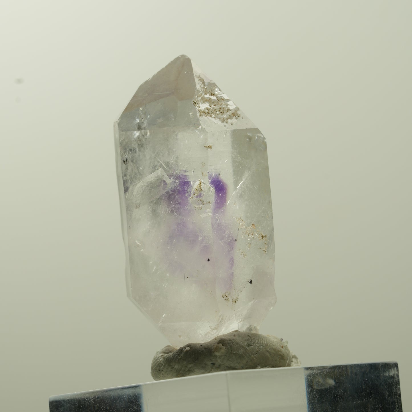 Klare Phantom Amethyst Doppelender Spitze Streep Mine, Goboboseb, Namibia 38*19*15mm #13741
