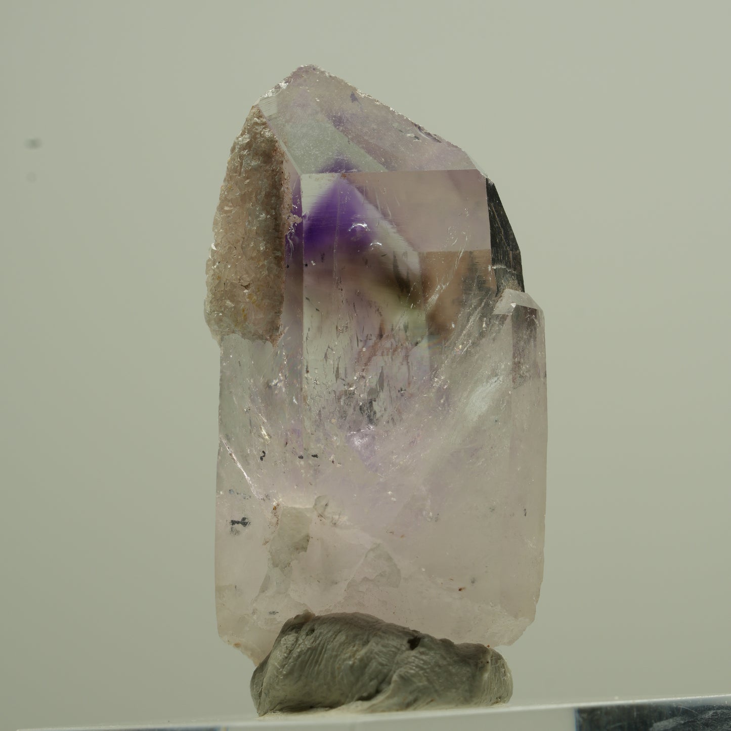 Seltene Phantom Amethyst, Analcim Spitze Streep Mine, Goboboseb, Namibia 35*18*15mm #13742
