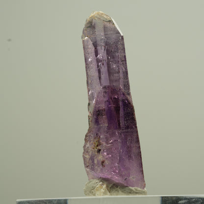Quartz fantôme d'améthyste rare avec pointe de sceptre de fer Brandberg, Namibie 20*7*5mm #13743