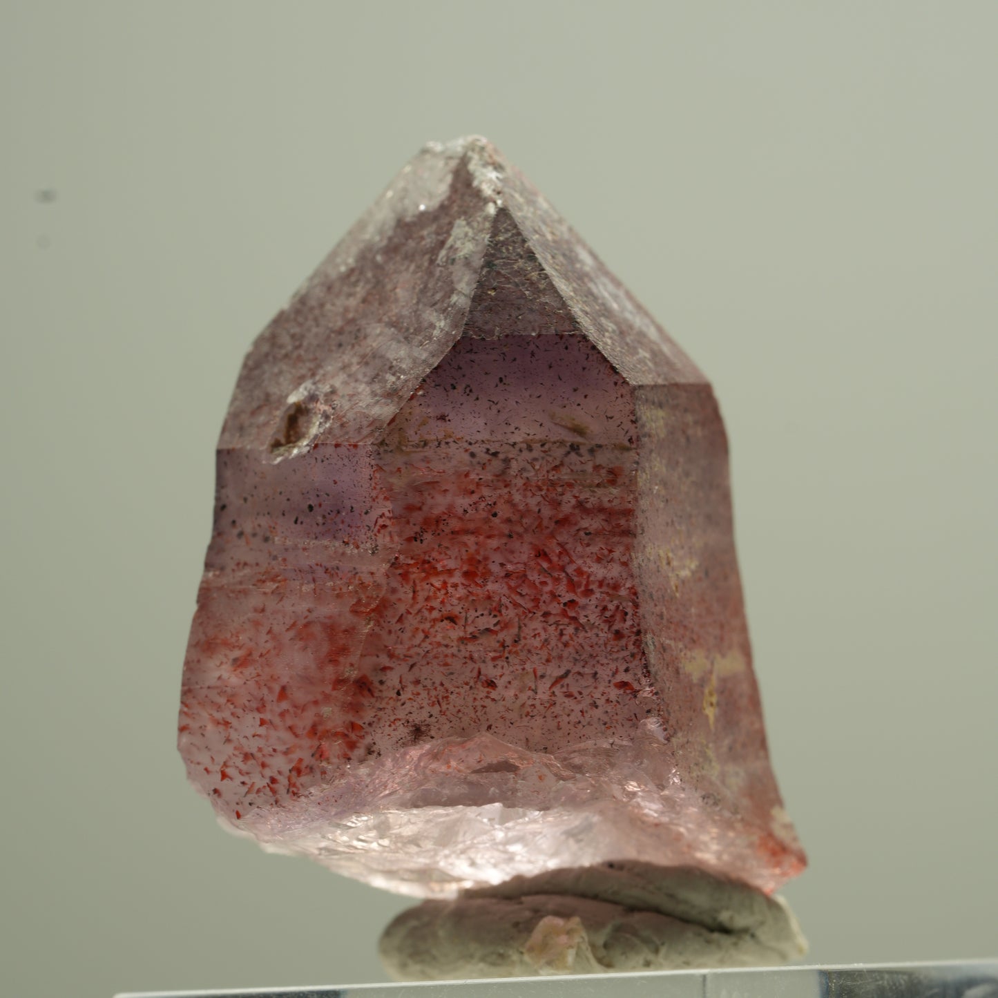 Seltene Phantom Amethyst Zepter mit Eisen Spitze Goboboseb, Namibia 18*13*12mm #13744