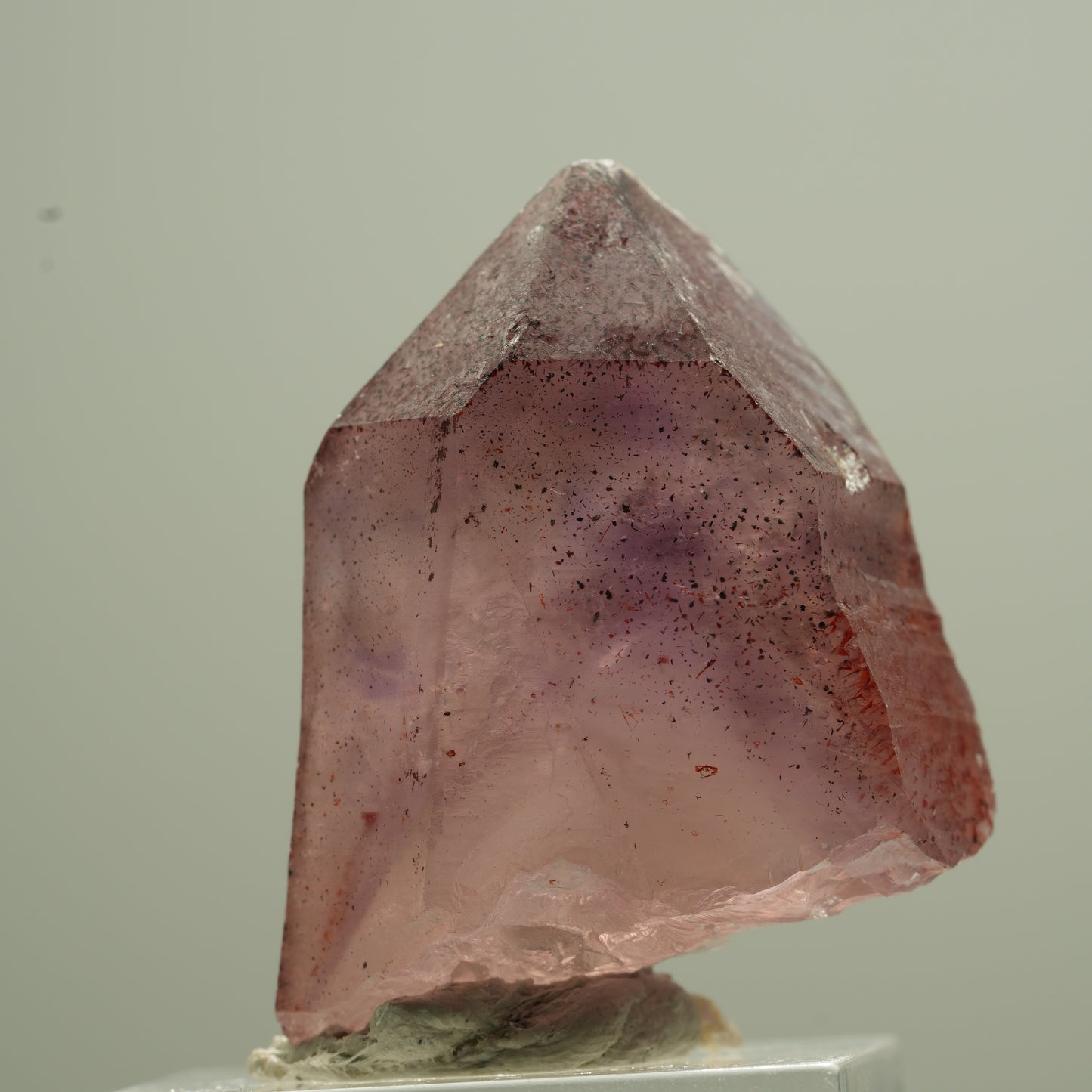 Seltene Phantom Amethyst Zepter mit Eisen Spitze Goboboseb, Namibia 18*13*12mm #13744