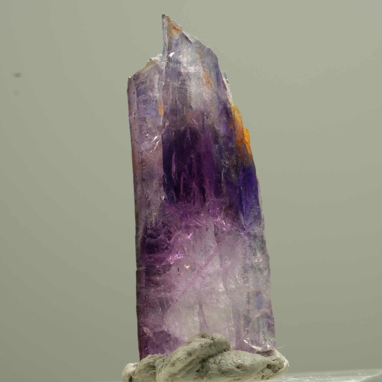 Klare Lemurian Phantom Amethyst Spitze Goboboseb, Namibia 33*12*8mm #13746