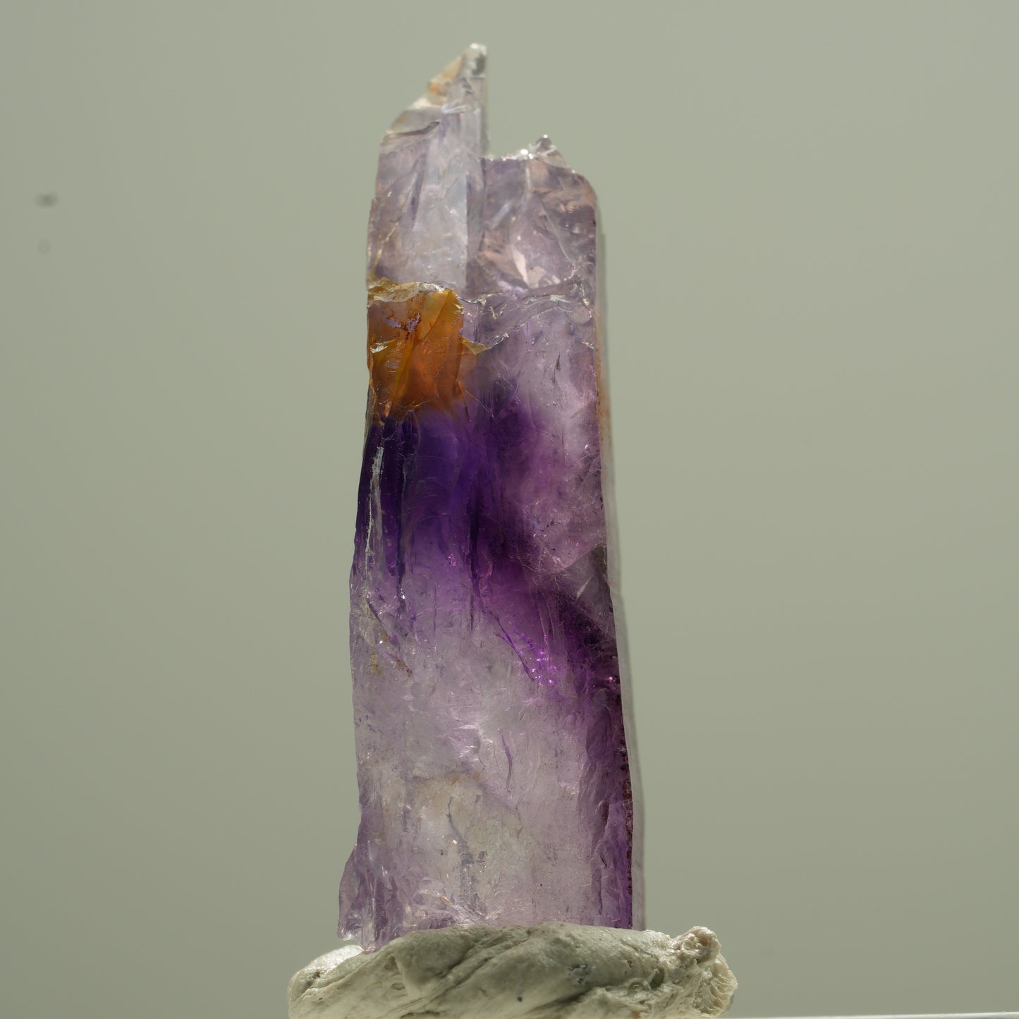 Klare Lemurian Phantom Amethyst Spitze Goboboseb, Namibia 33*12*8mm #13746