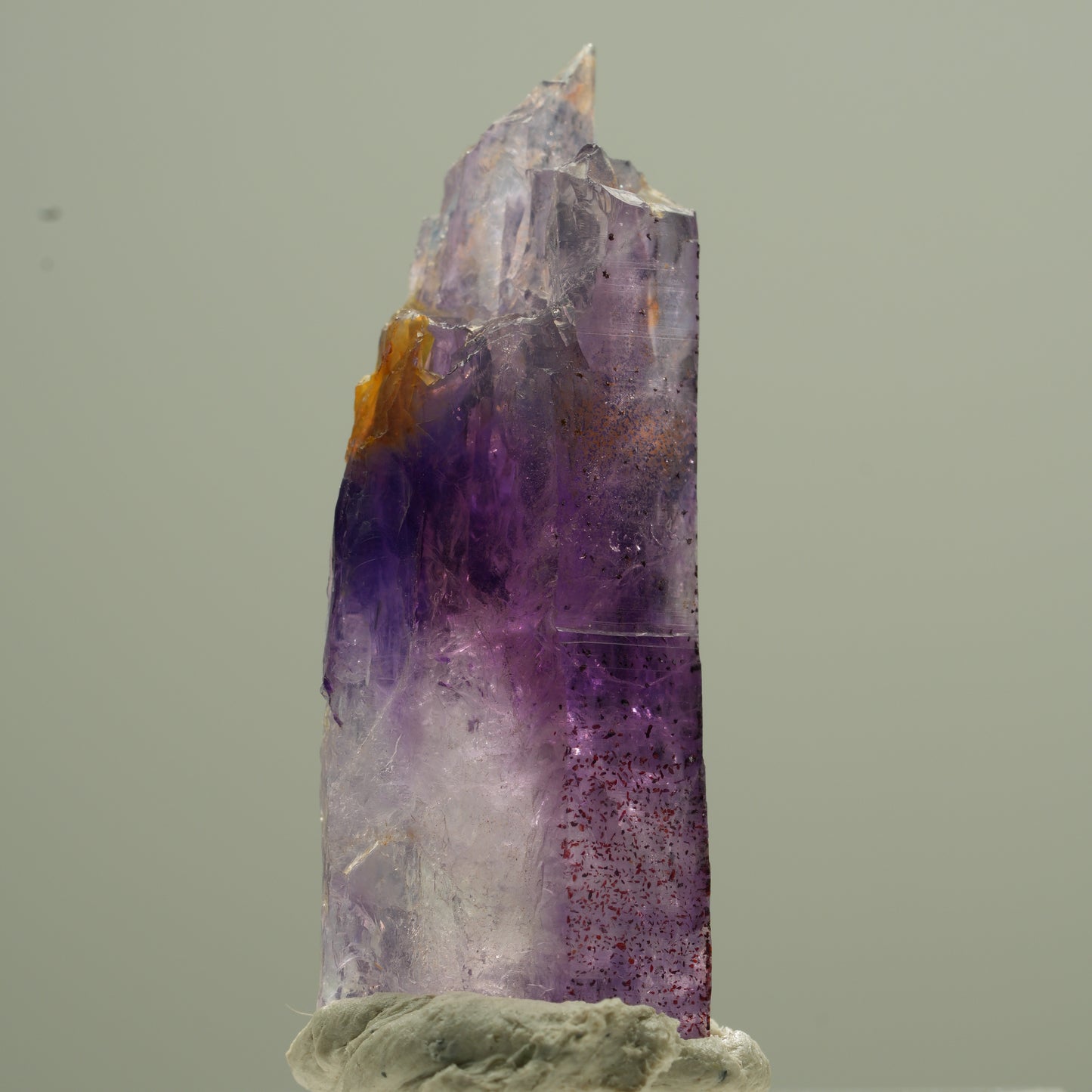 Klare Lemurian Phantom Amethyst Spitze Goboboseb, Namibia 33*12*8mm #13746
