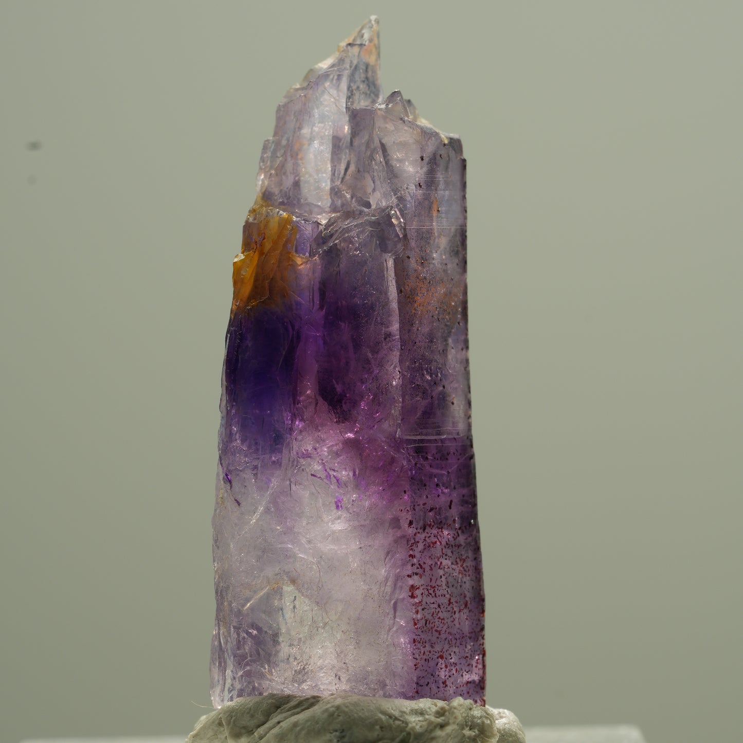 Klare Lemurian Phantom Amethyst Spitze Goboboseb, Namibia 33*12*8mm #13746