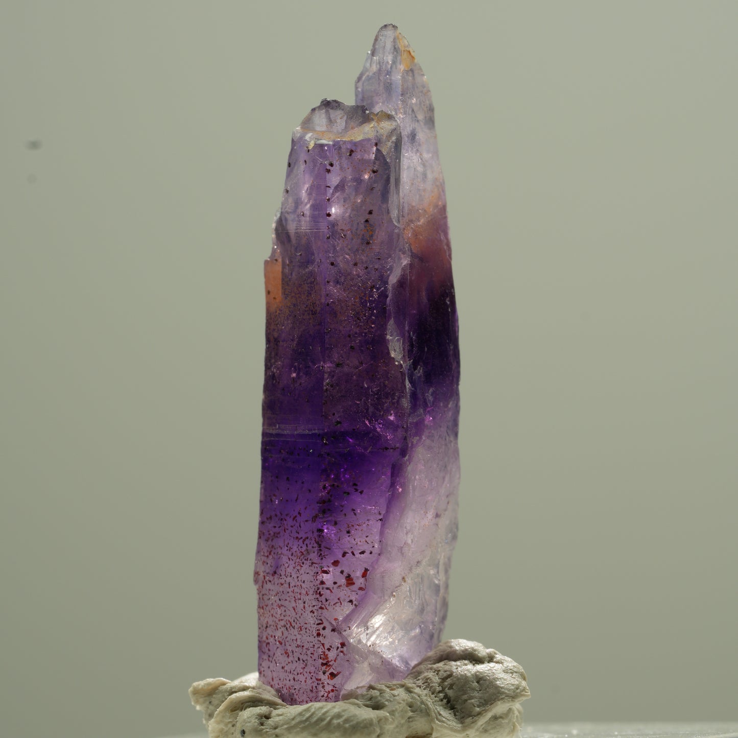 Klare Lemurian Phantom Amethyst Spitze Goboboseb, Namibia 33*12*8mm #13746