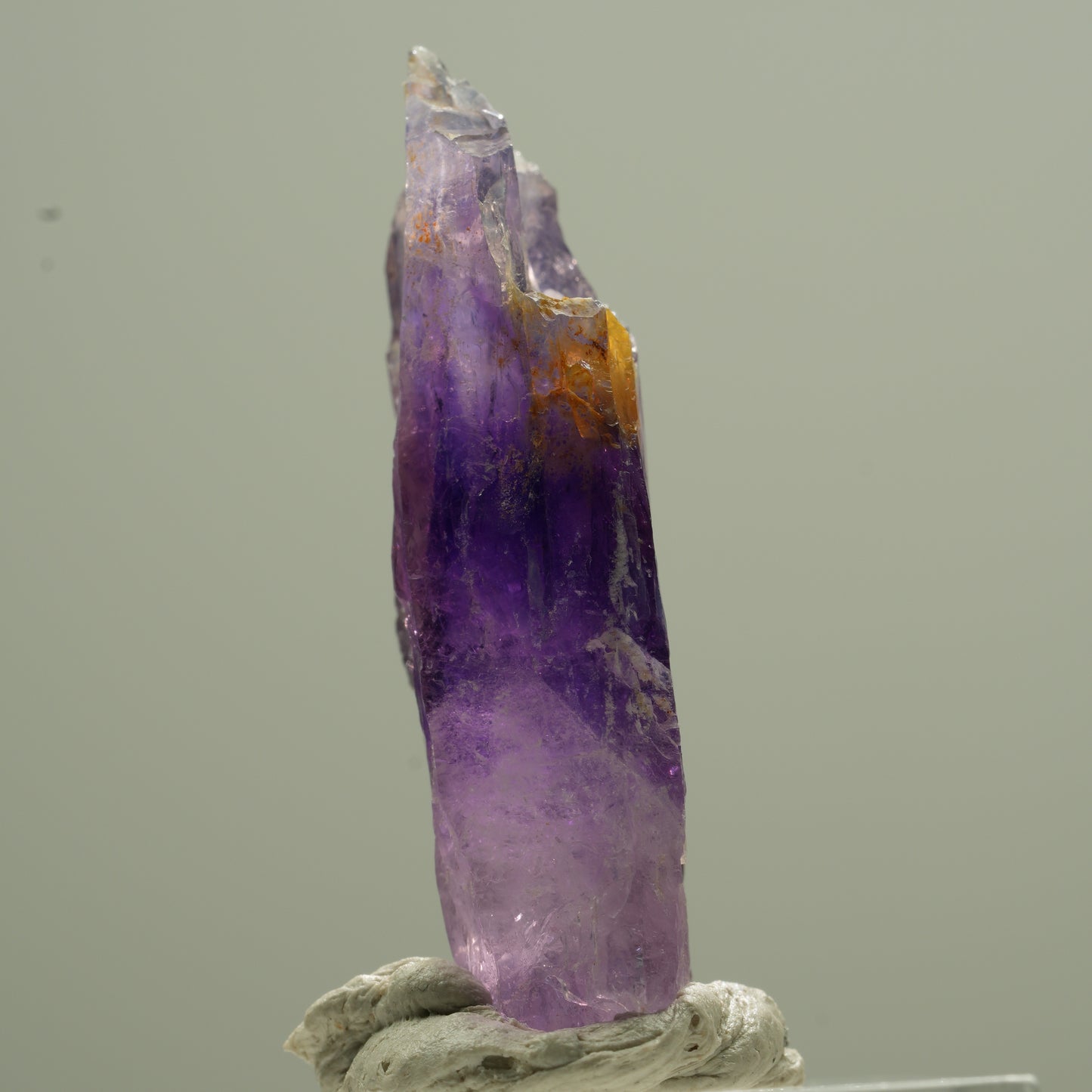 Klare Lemurian Phantom Amethyst Spitze Goboboseb, Namibia 33*12*8mm #13746