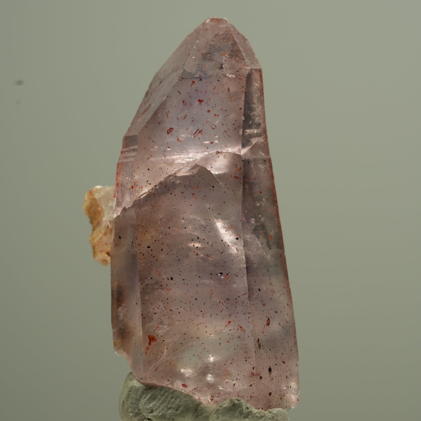 Seltene Phantom Amethyst mit Eisen Spitze Brandberg, Namibia 37*18*12mm #13747