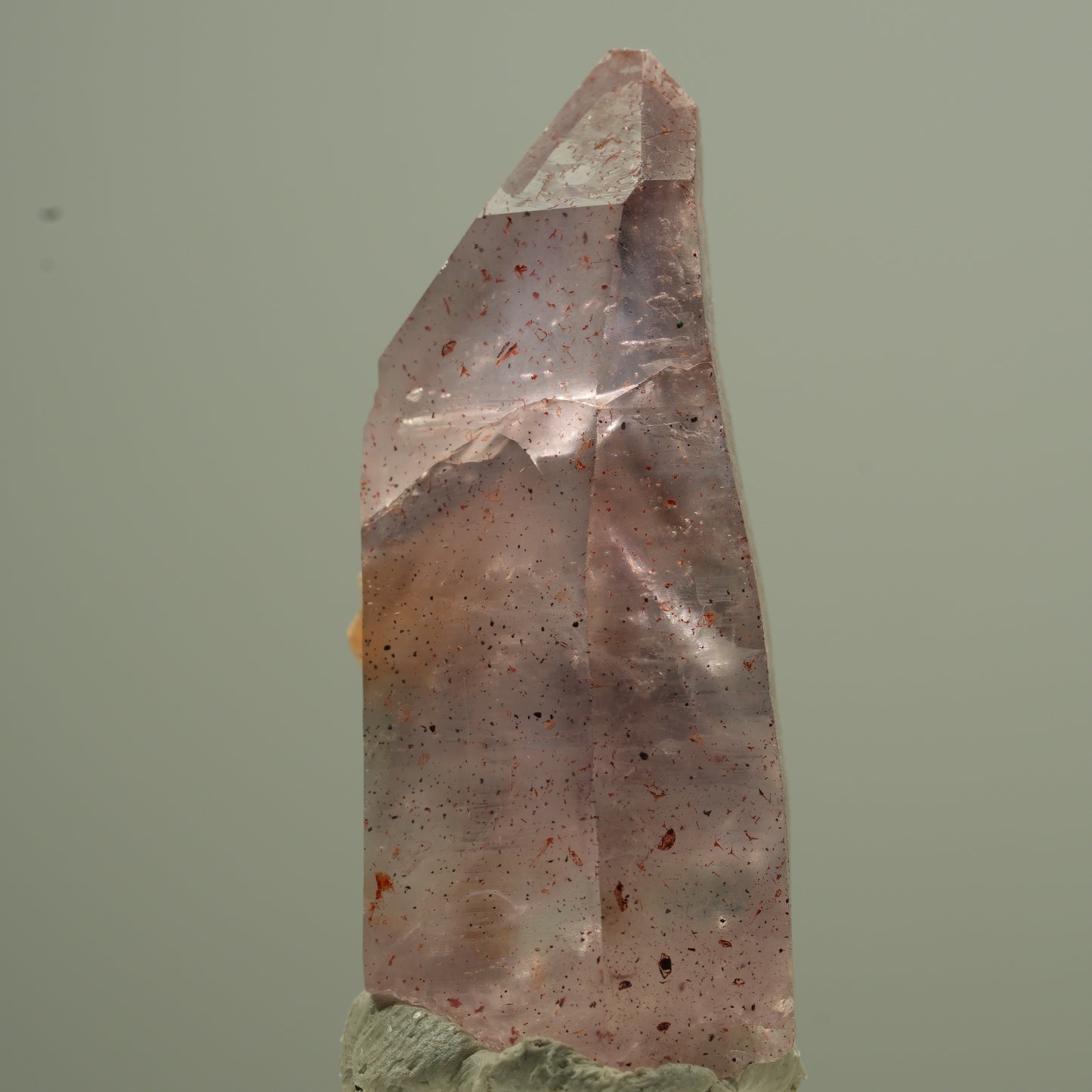 Seltene Phantom Amethyst mit Eisen Spitze Brandberg, Namibia 37*18*12mm #13747