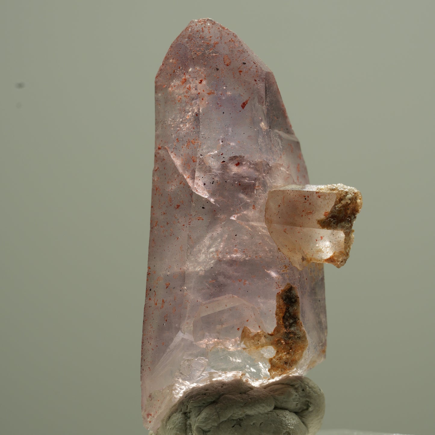 Seltene Phantom Amethyst mit Eisen Spitze Brandberg, Namibia 37*18*12mm #13747