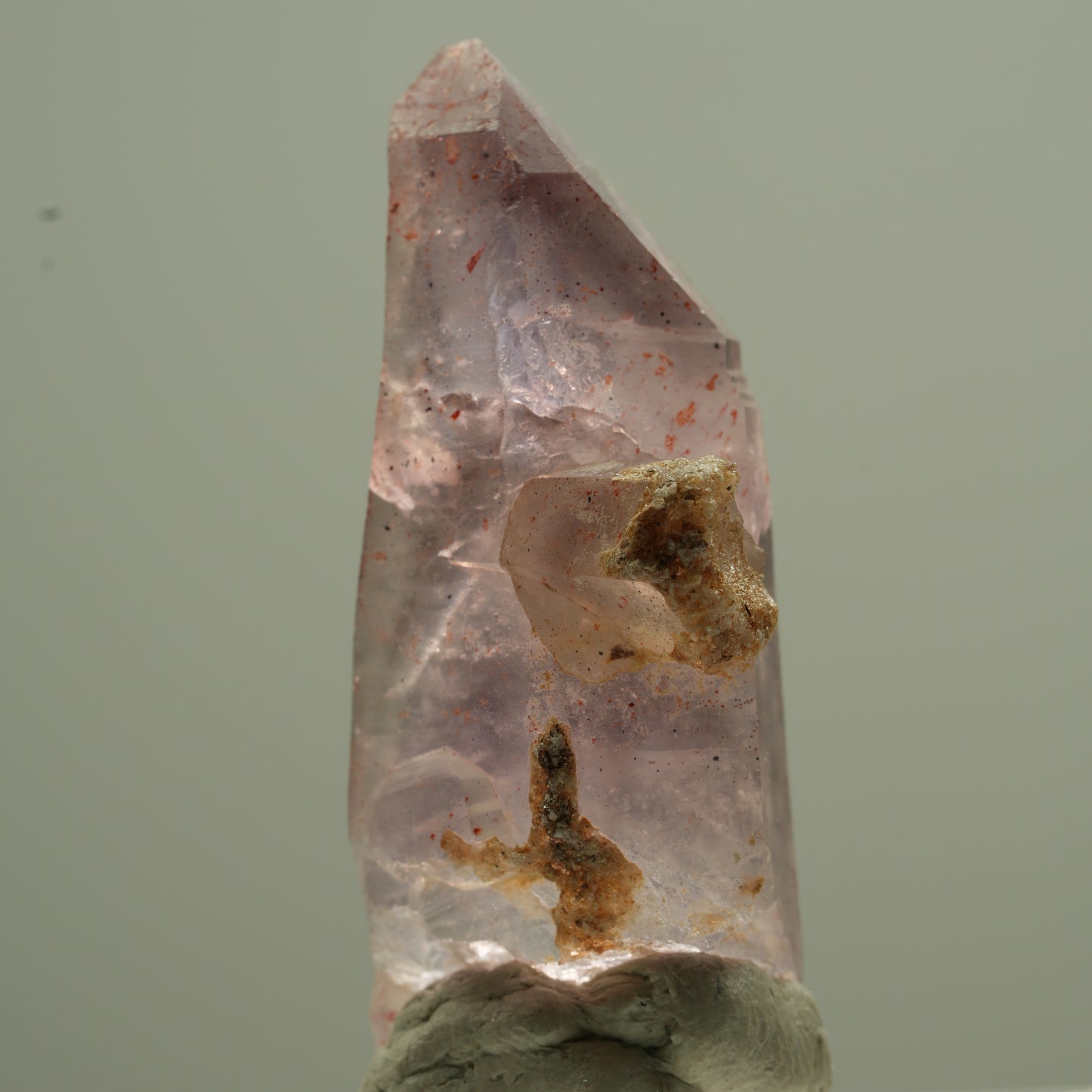 Seltene Phantom Amethyst mit Eisen Spitze Brandberg, Namibia 37*18*12mm #13747