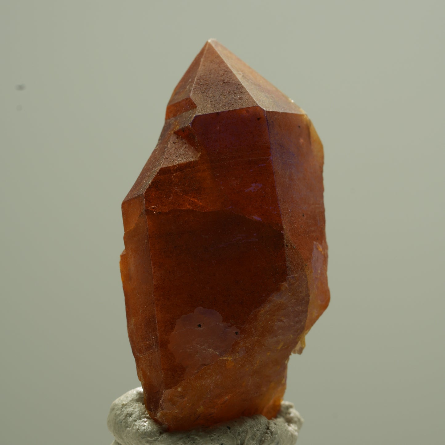 Seltene Phantom Amethyst mit Eisen Spitze Goboboseb, Namibia 35*19*15mm #13748