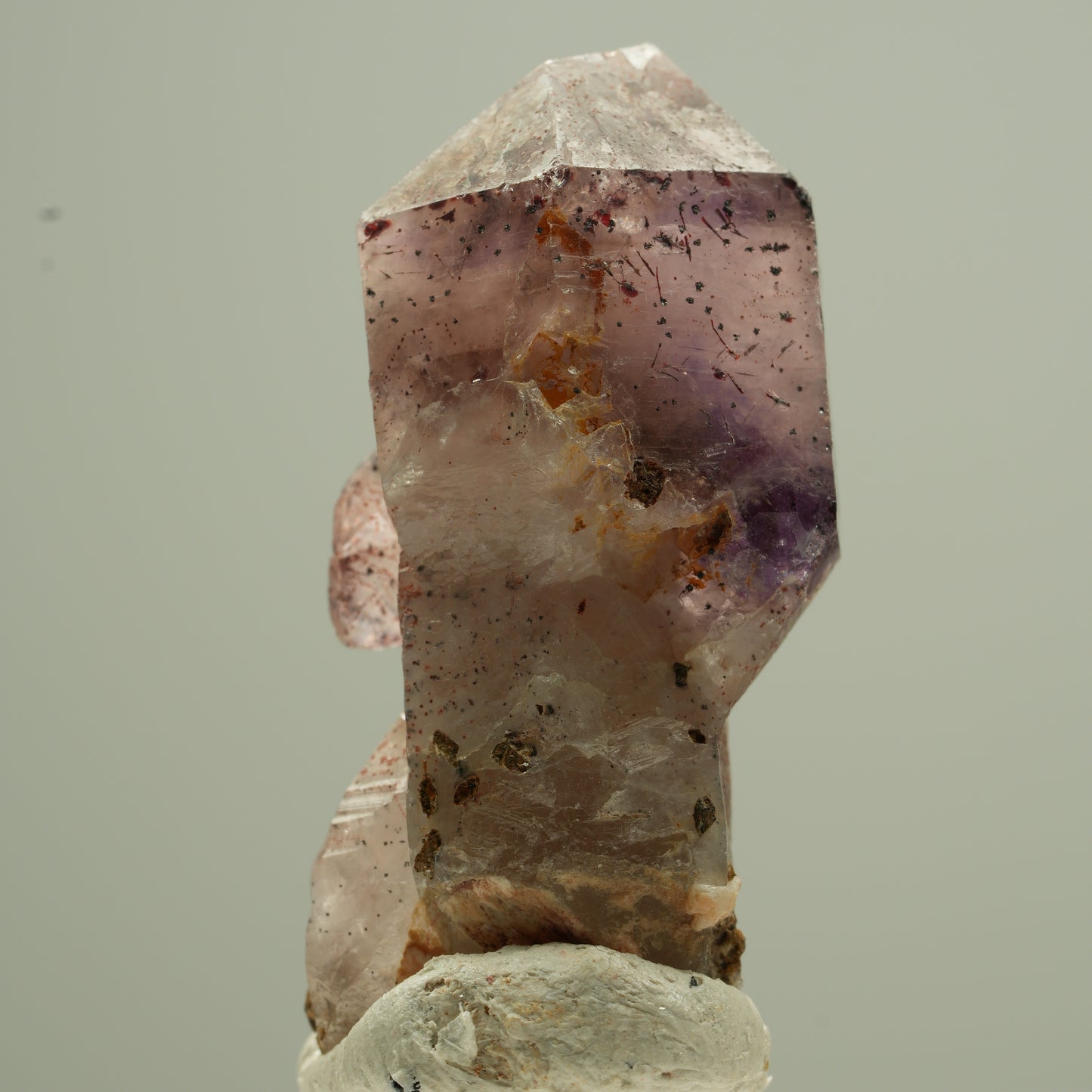 Seltene Phantom Amethyst Zepter mit Eisen Spitze Goboboseb, Namibia 35*17*13mm #13753