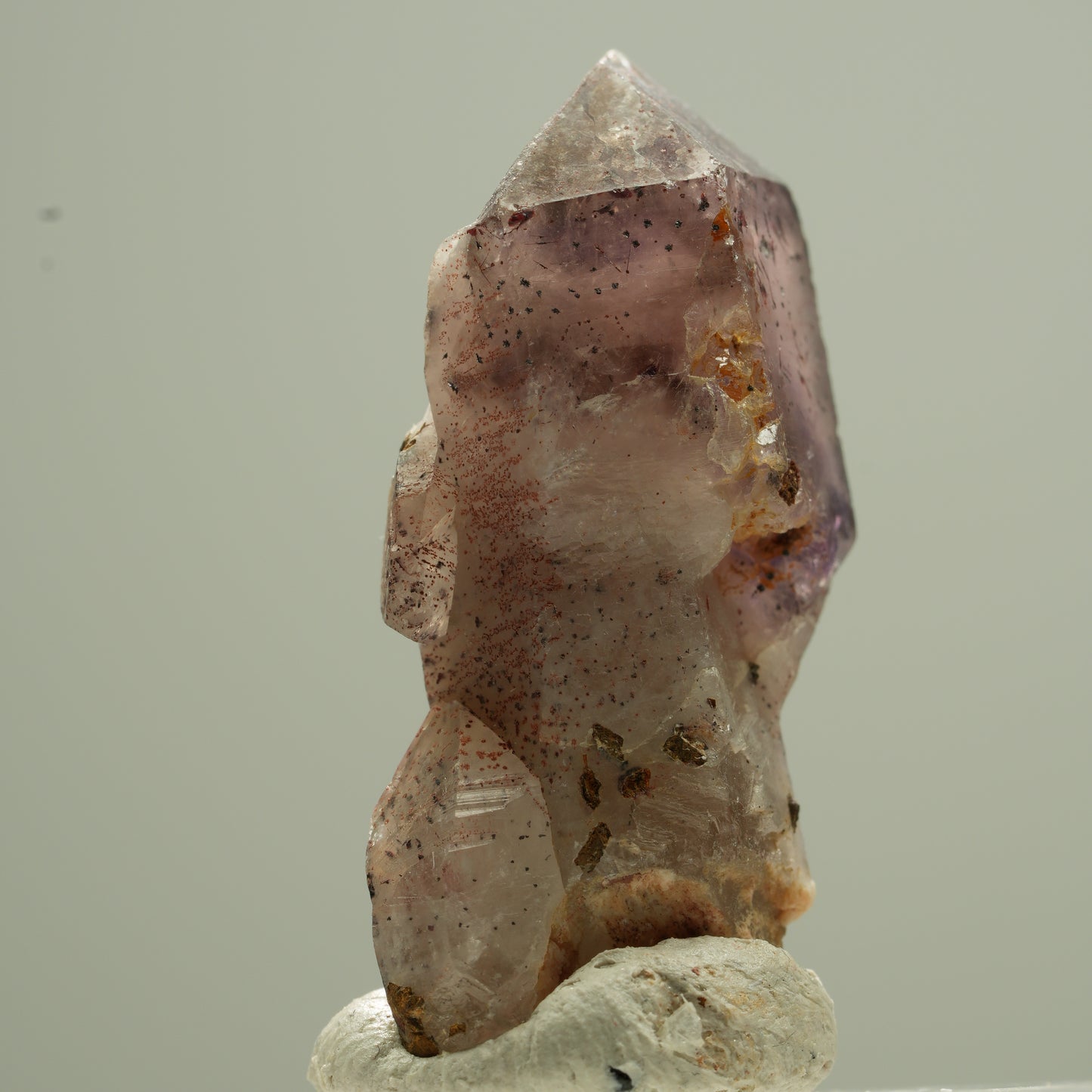 Seltene Phantom Amethyst Zepter mit Eisen Spitze Goboboseb, Namibia 35*17*13mm #13753