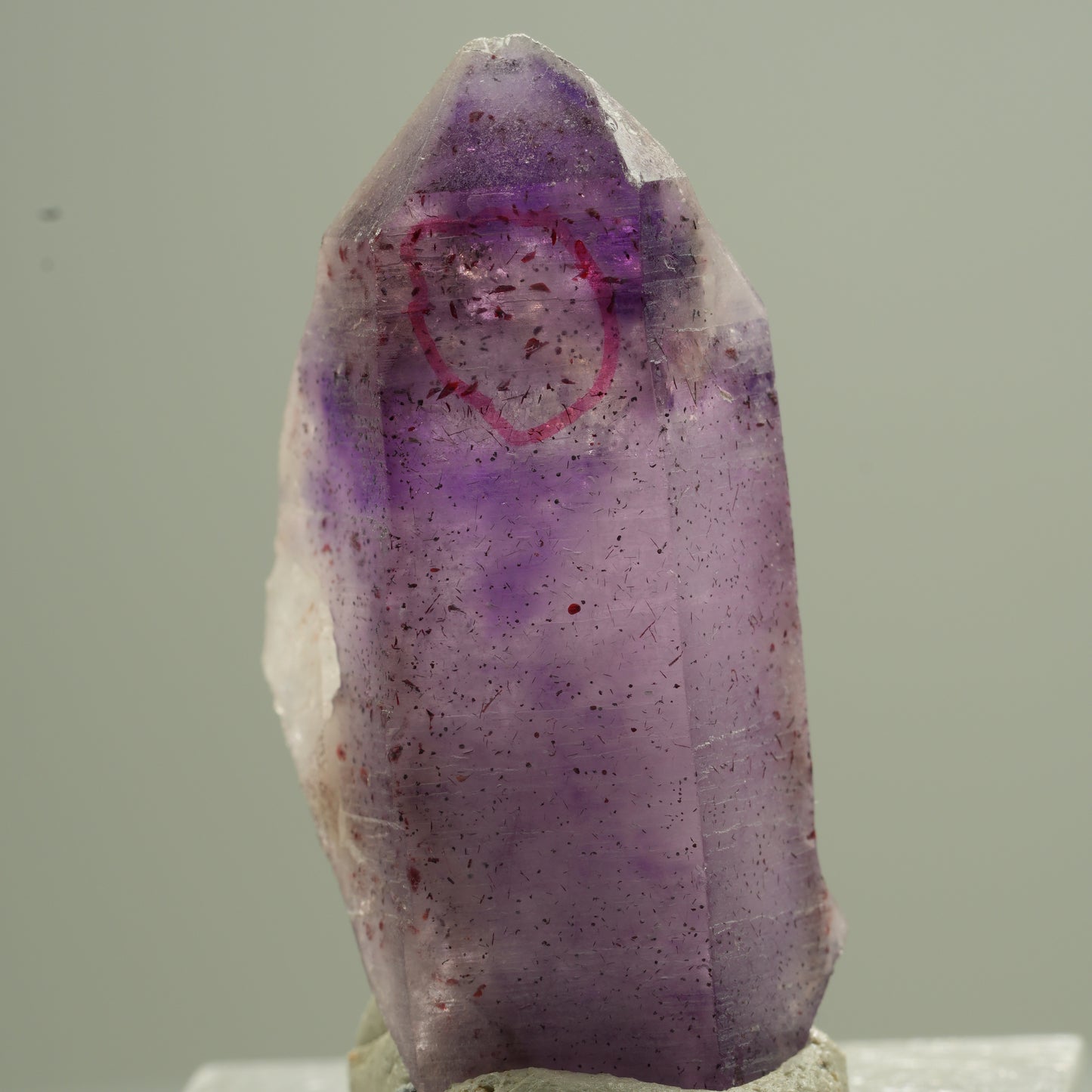 Enhydro Phantom Amethyst Spitze, 1x Blase Goboboseb, Namibia 18*15*13mm #13754