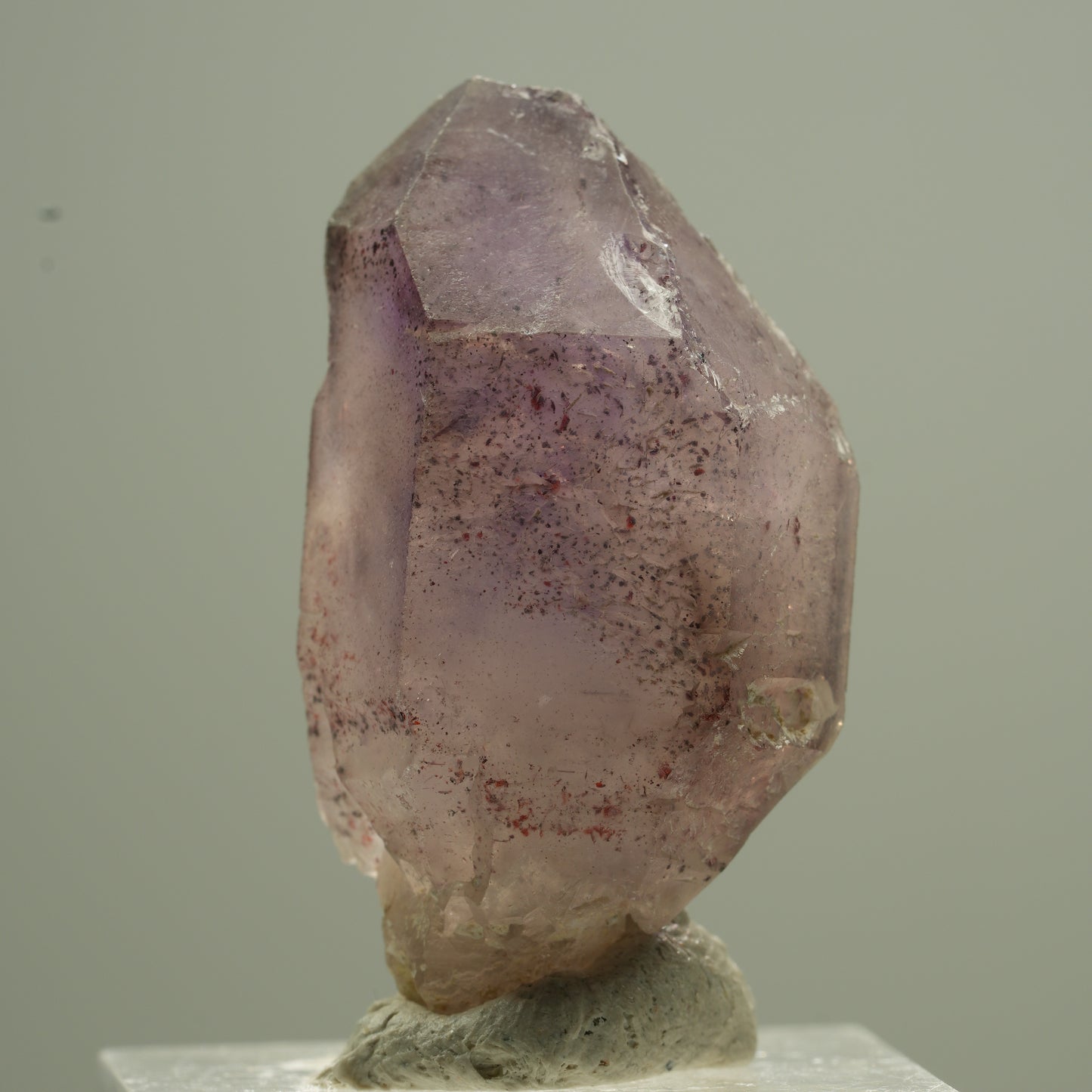 Seltene Phantom Amethyst Zepter mit Eisen Spitze Goboboseb, Namibia 37*20*16mm #13756