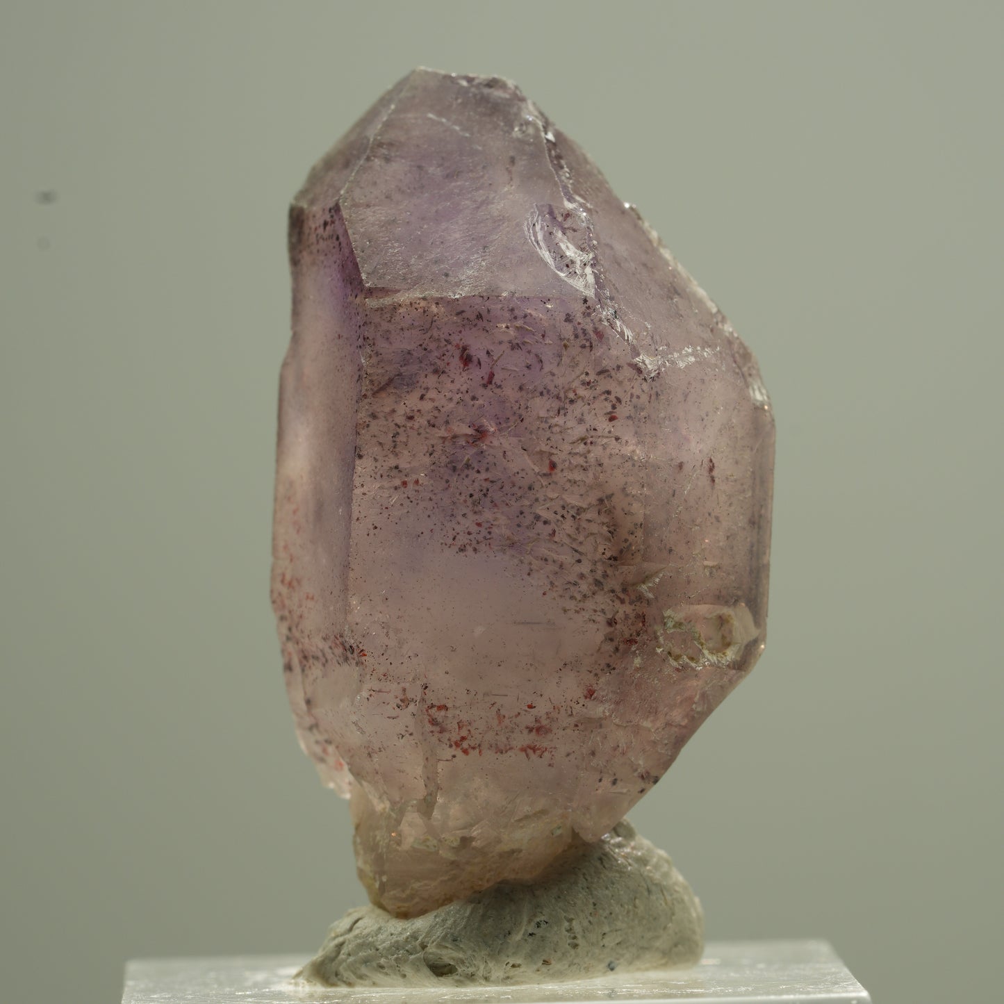 Seltene Phantom Amethyst Zepter mit Eisen Spitze Goboboseb, Namibia 37*20*16mm #13756