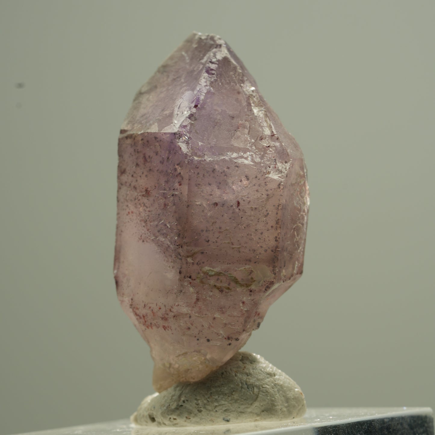 Seltene Phantom Amethyst Zepter mit Eisen Spitze Goboboseb, Namibia 37*20*16mm #13756
