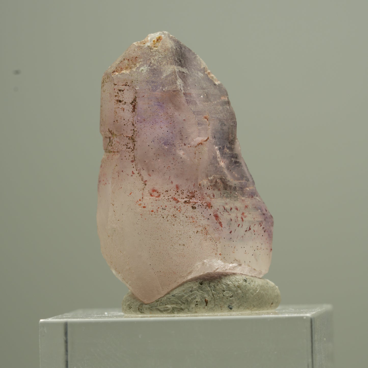 Seltene Phantom Amethyst Zepter mit Eisen Spitze Goboboseb, Namibia 32*19*16mm #13757