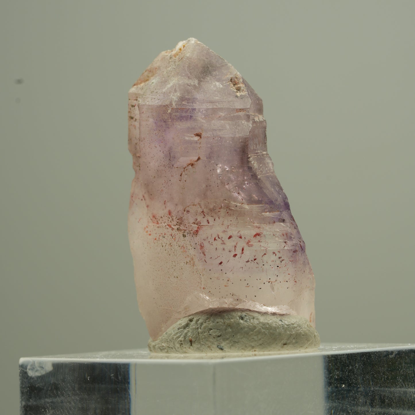 Seltene Phantom Amethyst Zepter mit Eisen Spitze Goboboseb, Namibia 32*19*16mm #13757