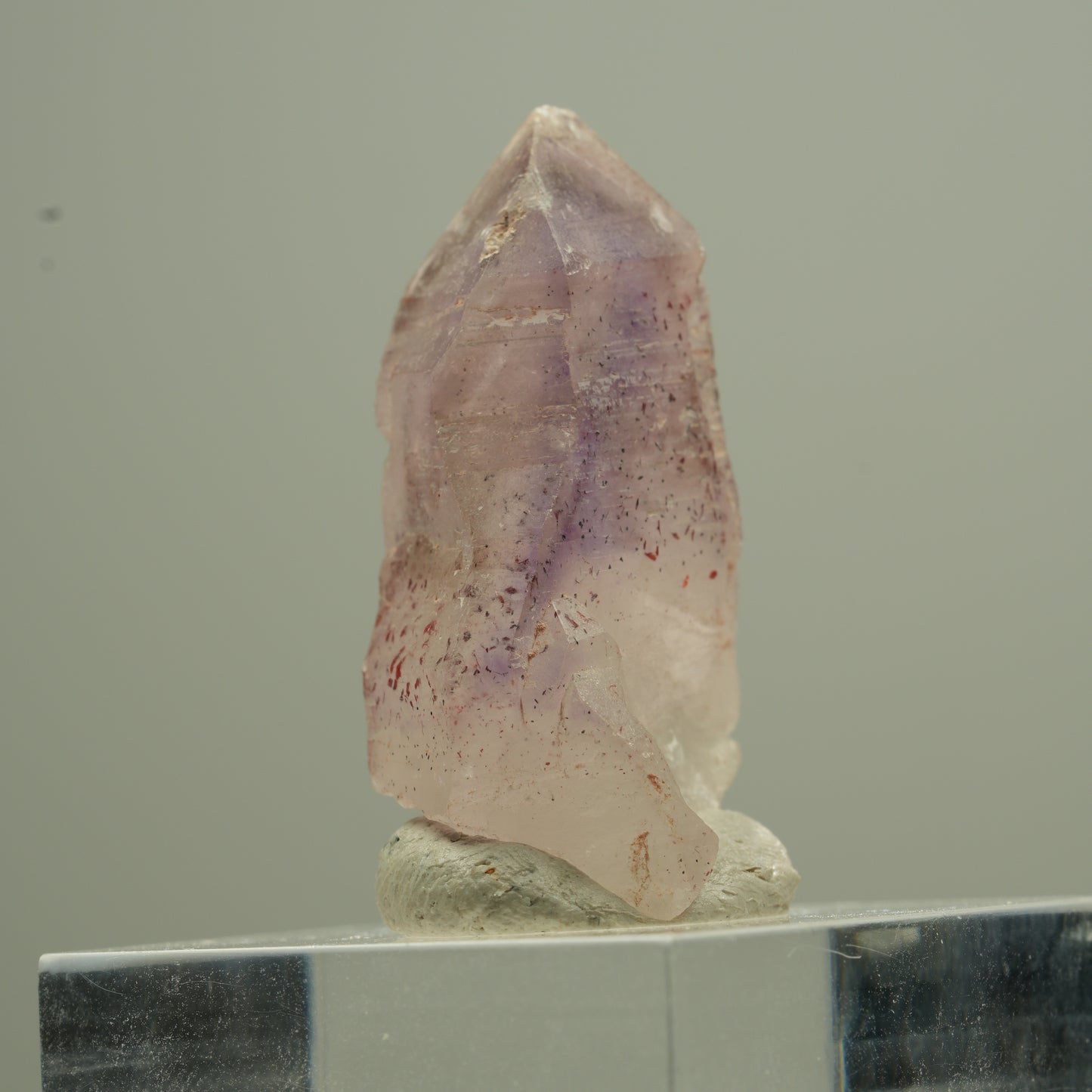 Seltene Phantom Amethyst Zepter mit Eisen Spitze Goboboseb, Namibia 32*19*16mm #13757