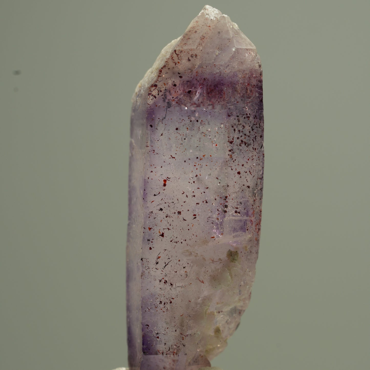Phantom Amethyst Doppelender Spitzen mit Eisen Brandberg, Namibia 37*13*10mm #13761