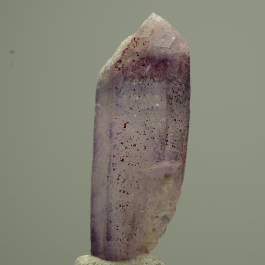 Phantom Amethyst Doppelender Spitzen mit Eisen Brandberg, Namibia 37*13*10mm #13761