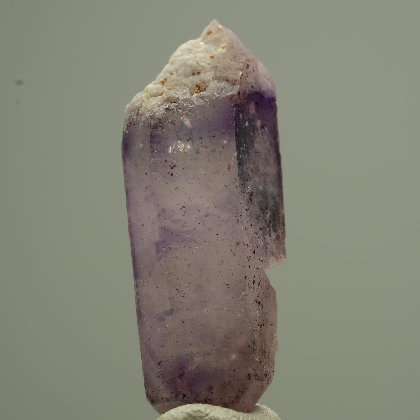 Phantom Amethyst Doppelender Spitzen mit Eisen Brandberg, Namibia 37*13*10mm #13761
