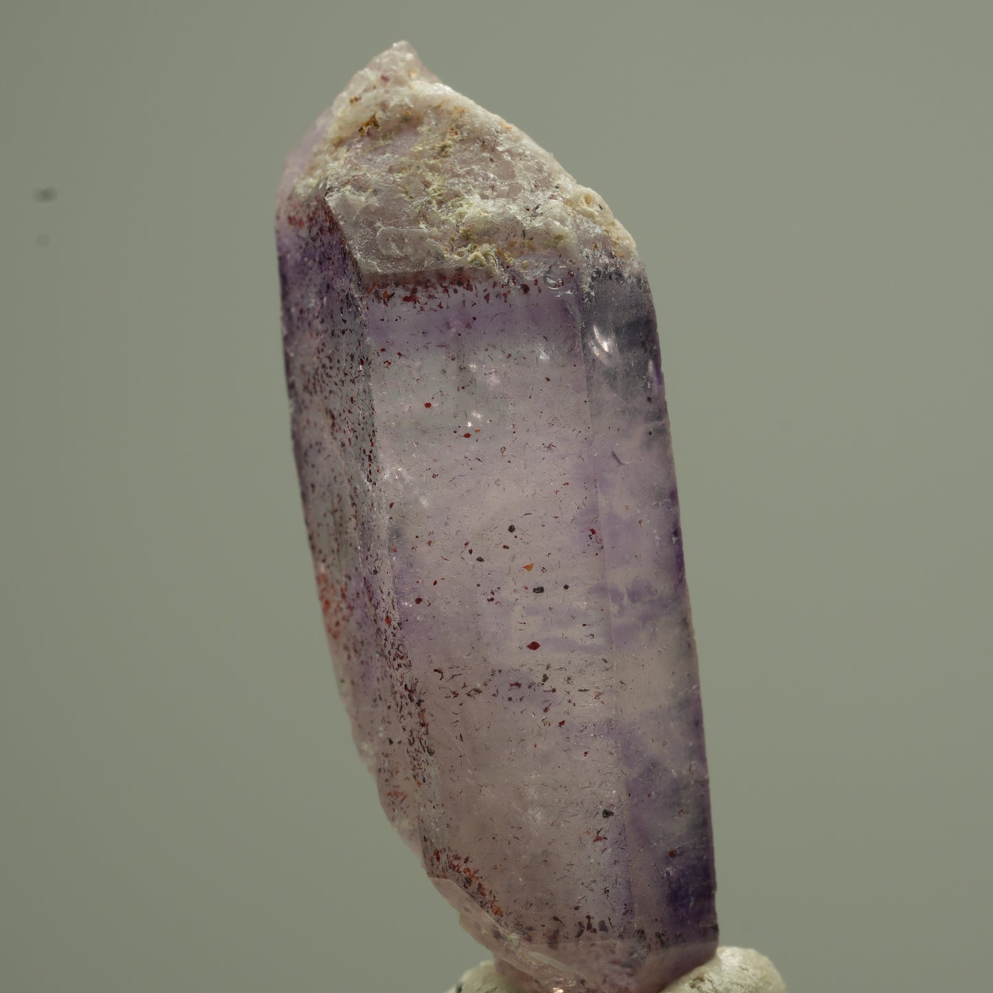 Phantom Amethyst Doppelender Spitzen mit Eisen Brandberg, Namibia 37*13*10mm #13761